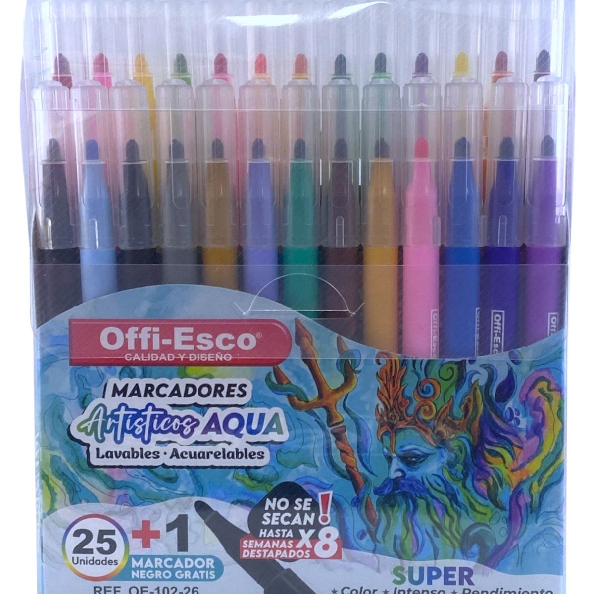 OFFI ESCO - Marcador Offi Esco Acuarelable Artístico X 25 Colores.