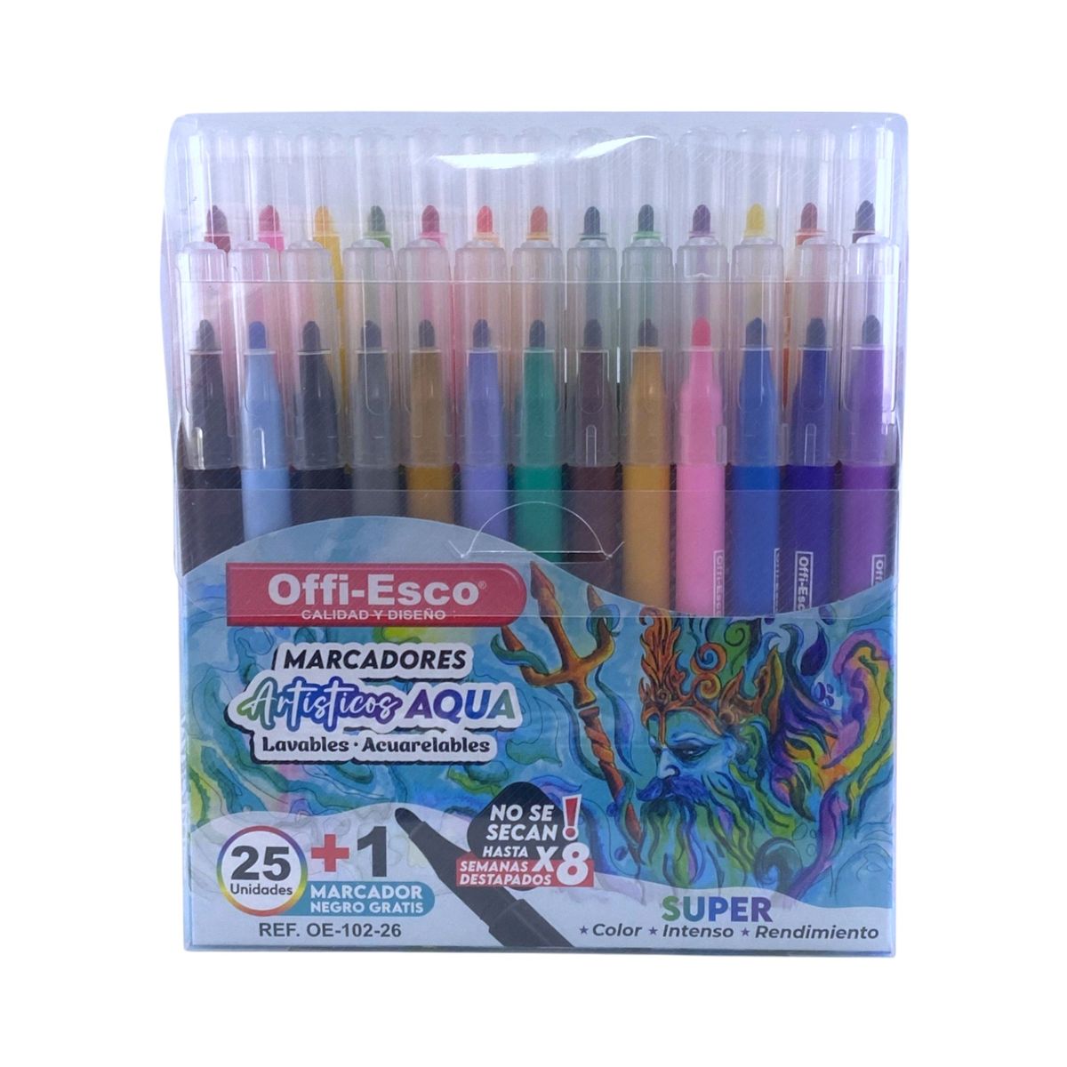 OFFI ESCO - Marcador Offi Esco Acuarelable Artístico X 25 Colores.