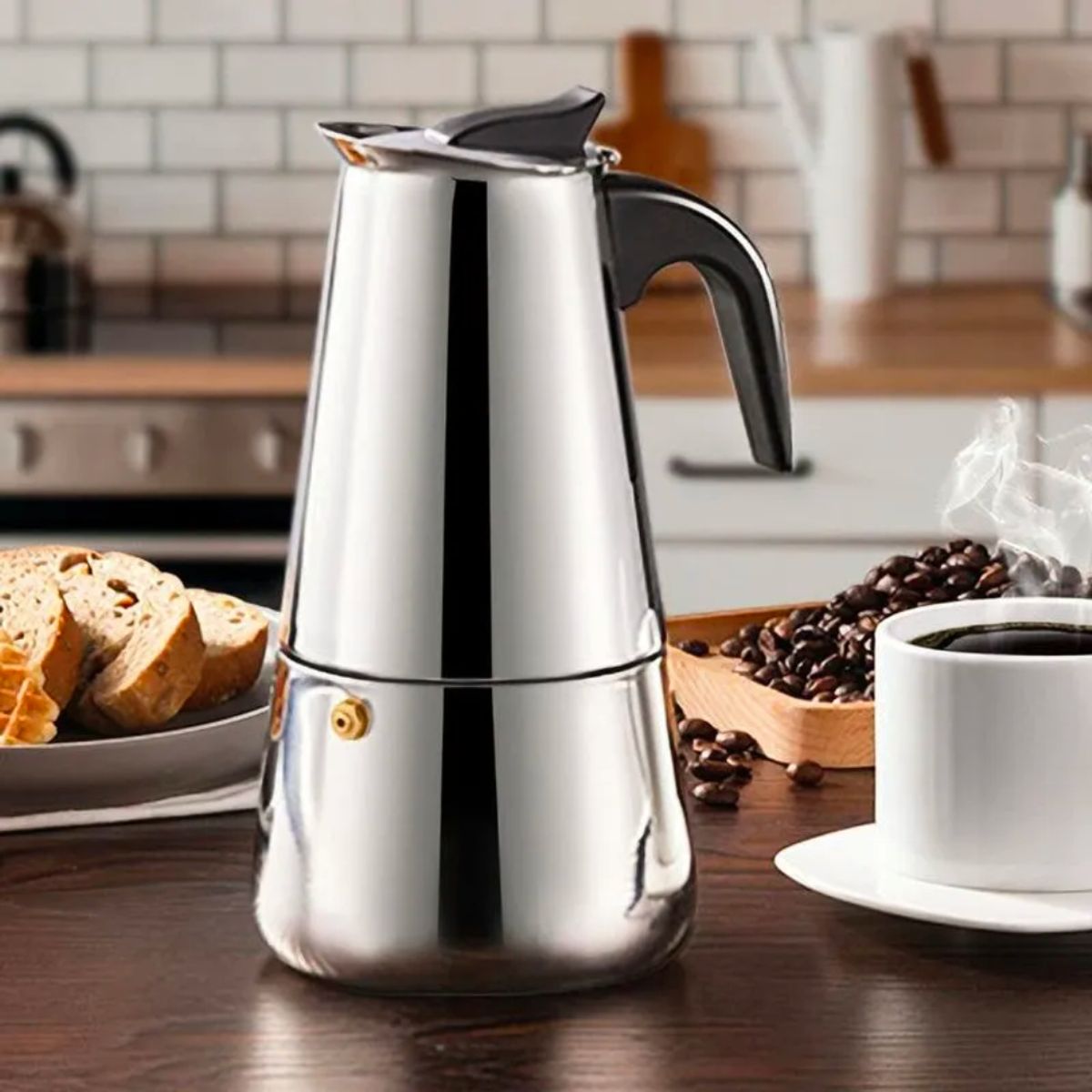 GENERICO - Cafetera Italiana De 6 Tazas Para Café De Calidad