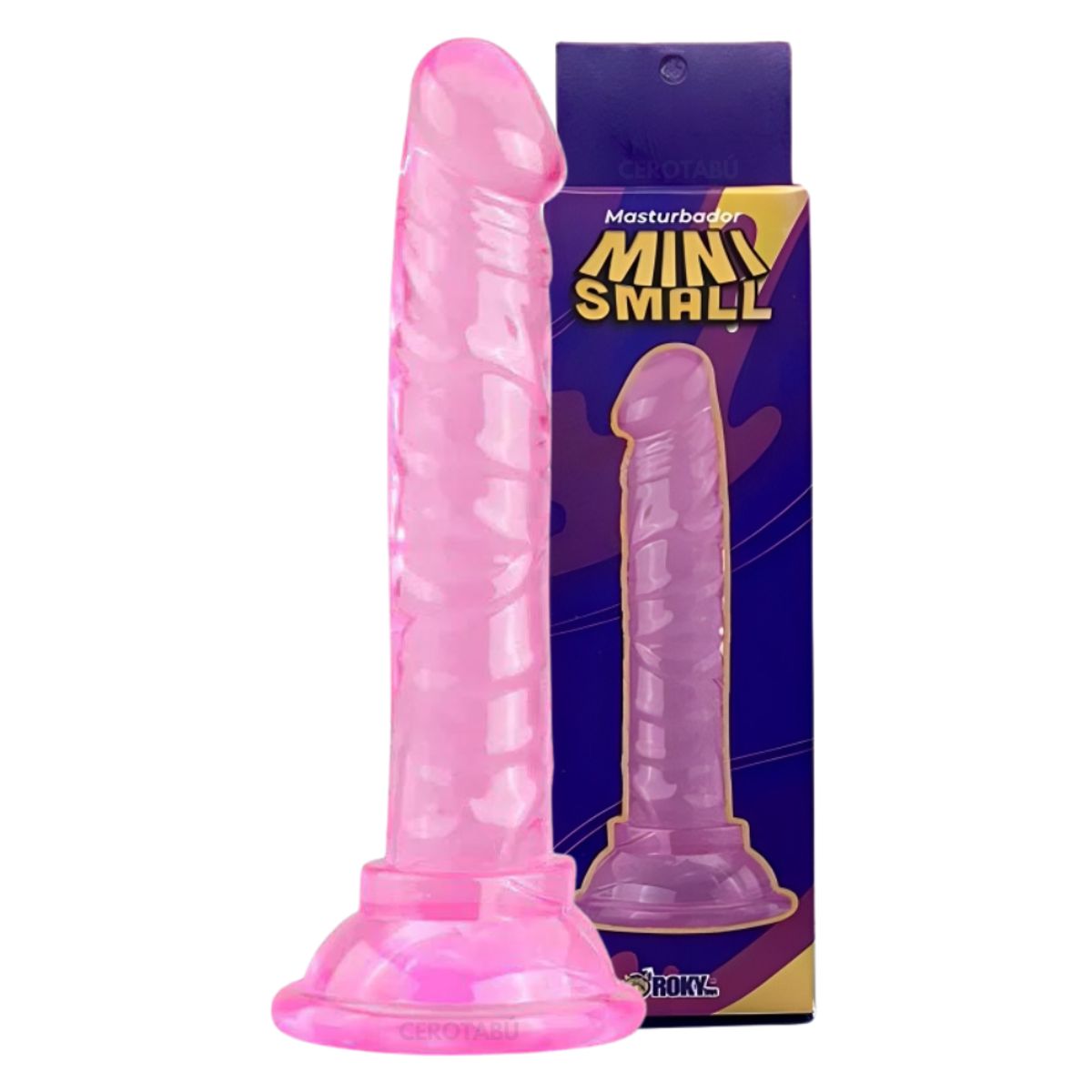 GENERICO - Dildo Consolador Con Chupa Texturizado Rosa