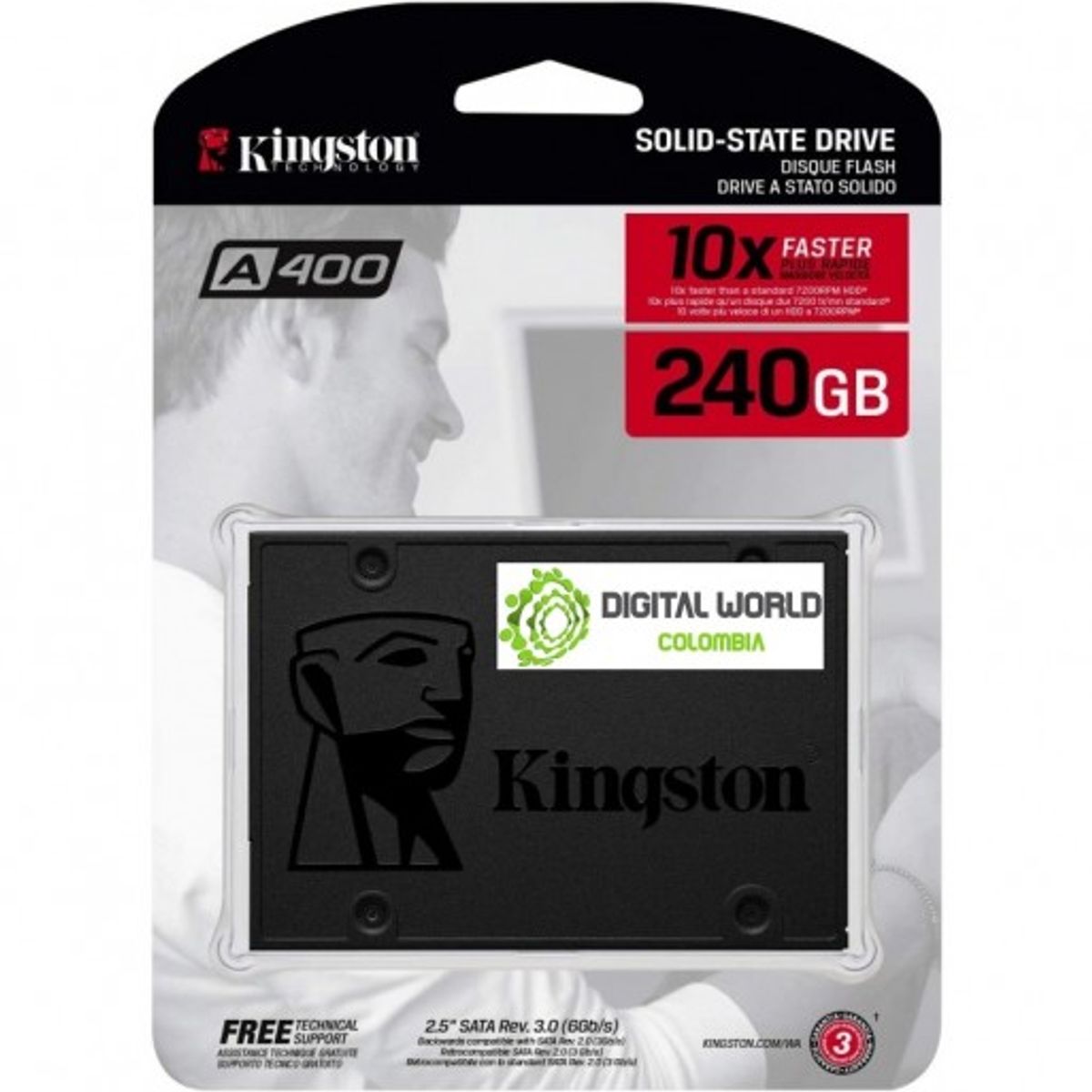 KINGSTON - Disco Solido Kingston SSD interno 240 GB