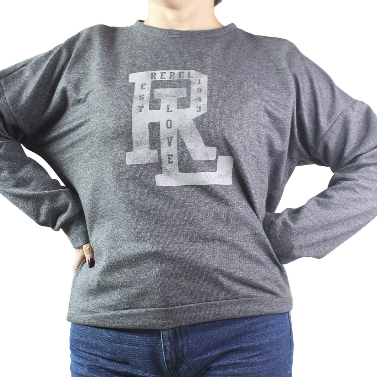 LEC LEE - Buzo De Mujer Lec Lee Gris Oscuro