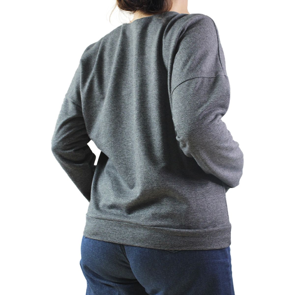 LEC LEE - Buzo De Mujer Lec Lee Gris Oscuro