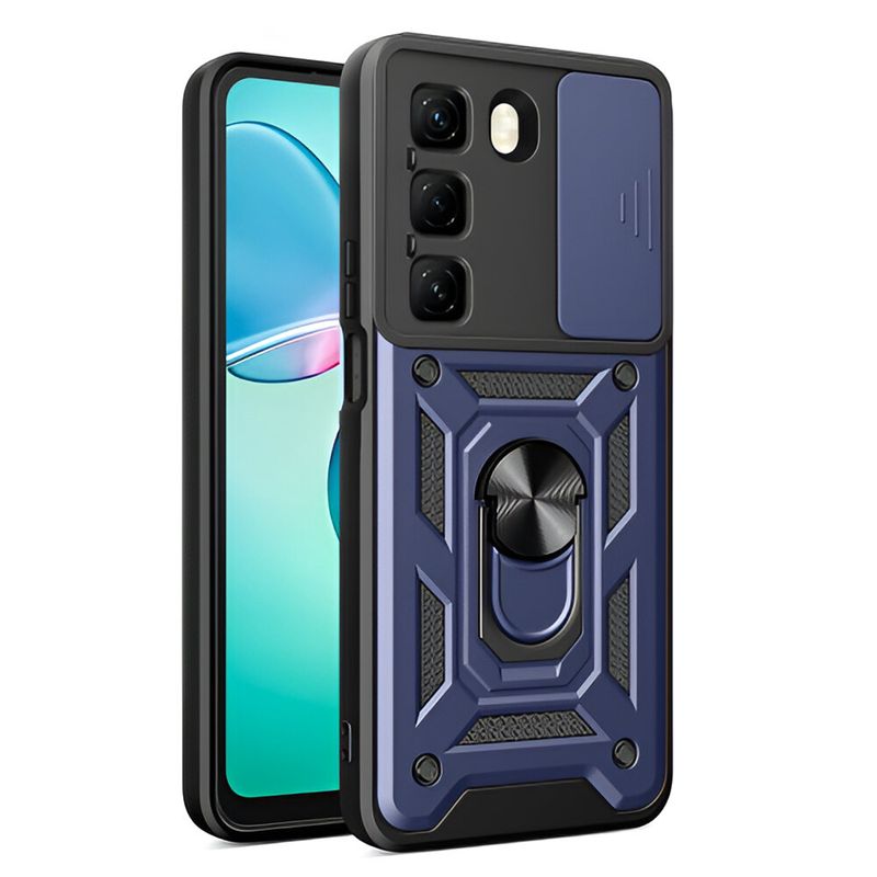 GENERICO - Funda Estuche Case Protector Slider Compatible Infinix Hot 50 5G Azul