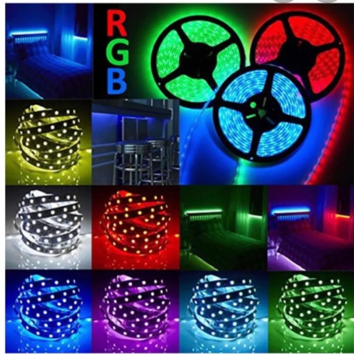 GENERICO - Cinta LED Multicolor Bluetooth 5M para Ambientes Personalizados