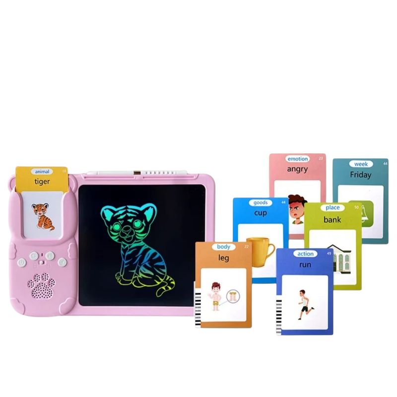 GENERICO - TABLERO MAJICO DIBUJO Y ABC LCD 240 TARJETAS INGLES ESPAÑOL