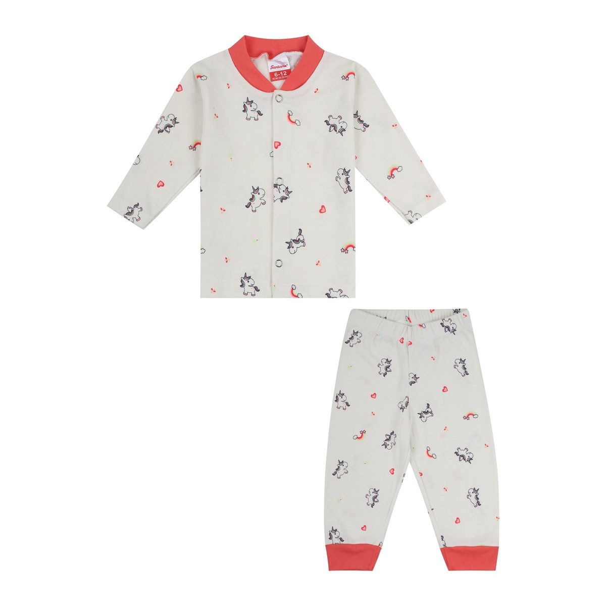 SANTANA - Pijama Bebé Niña Marfil