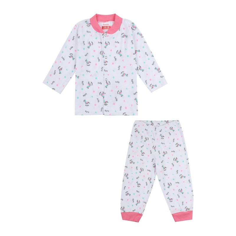 SANTANA - Pijama Bebé Niña Rosa Medio