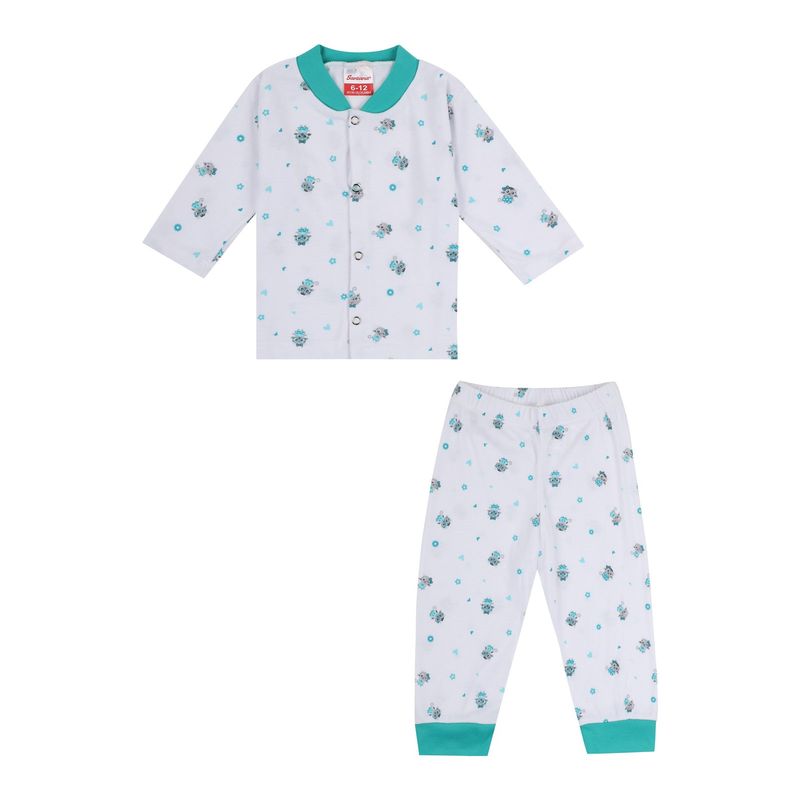 SANTANA - Pijama Bebé Niña Verde Mar
