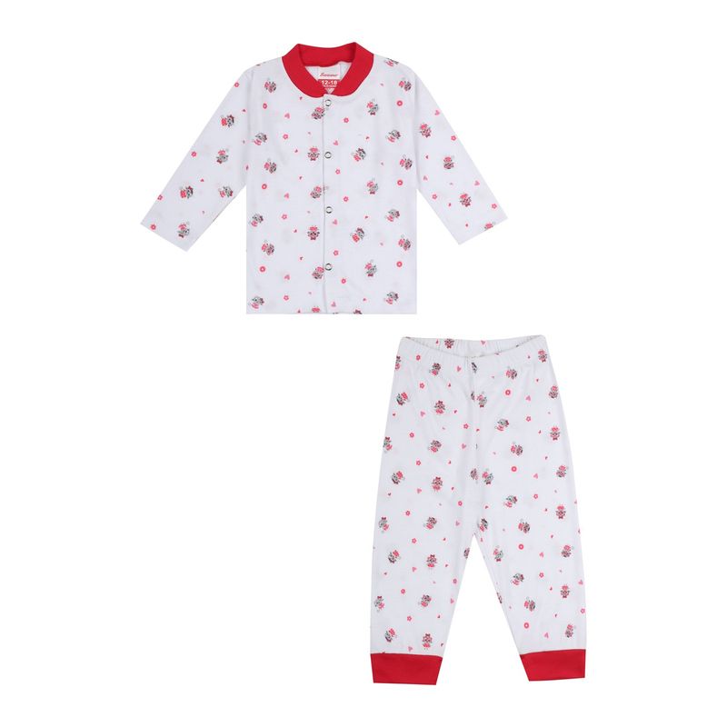 SANTANA - Pijama Bebé Niña Rojo Oscuro