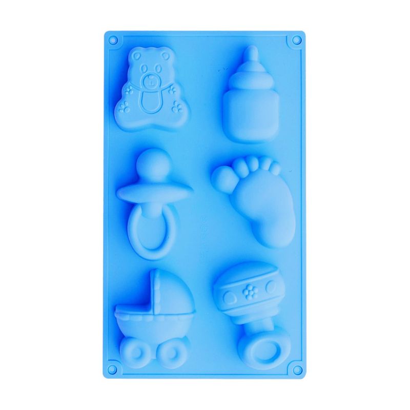 AFM - Molde Silicona Ponqué Baby Shower X 6 Cavidades