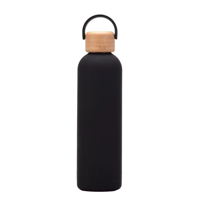 GENERICO - Termo De Agua Portátil - Deportes Al Aire Libre - Negro 500ml - Acero