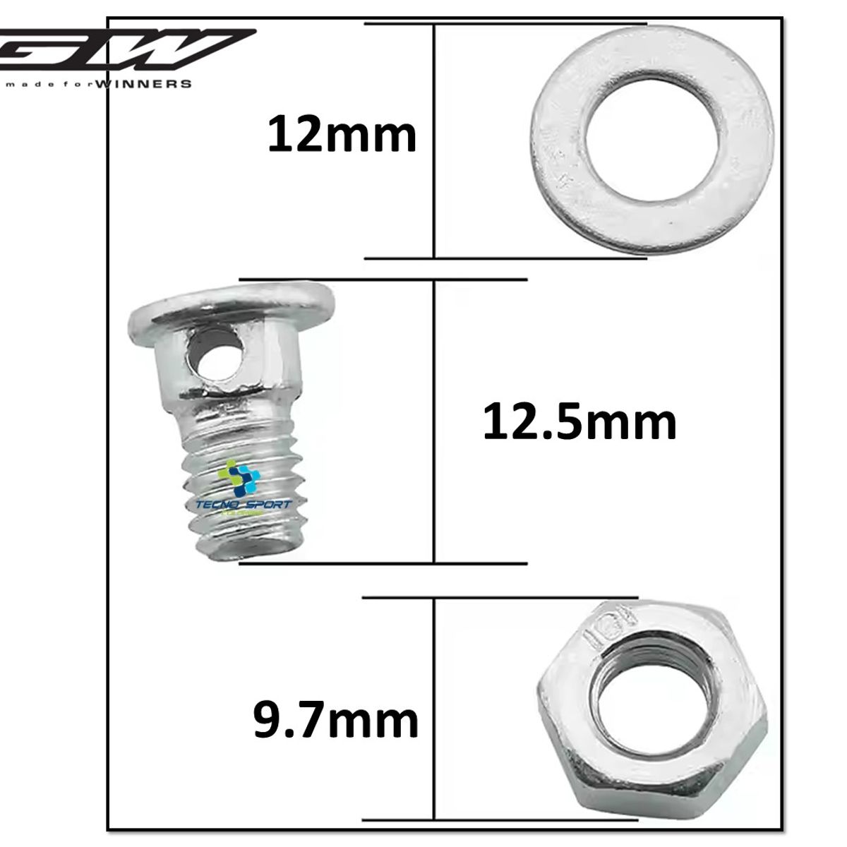 GENERICO - Tornillo Bicicleta Sujeta Cable Freno Herradura X25 Unidades