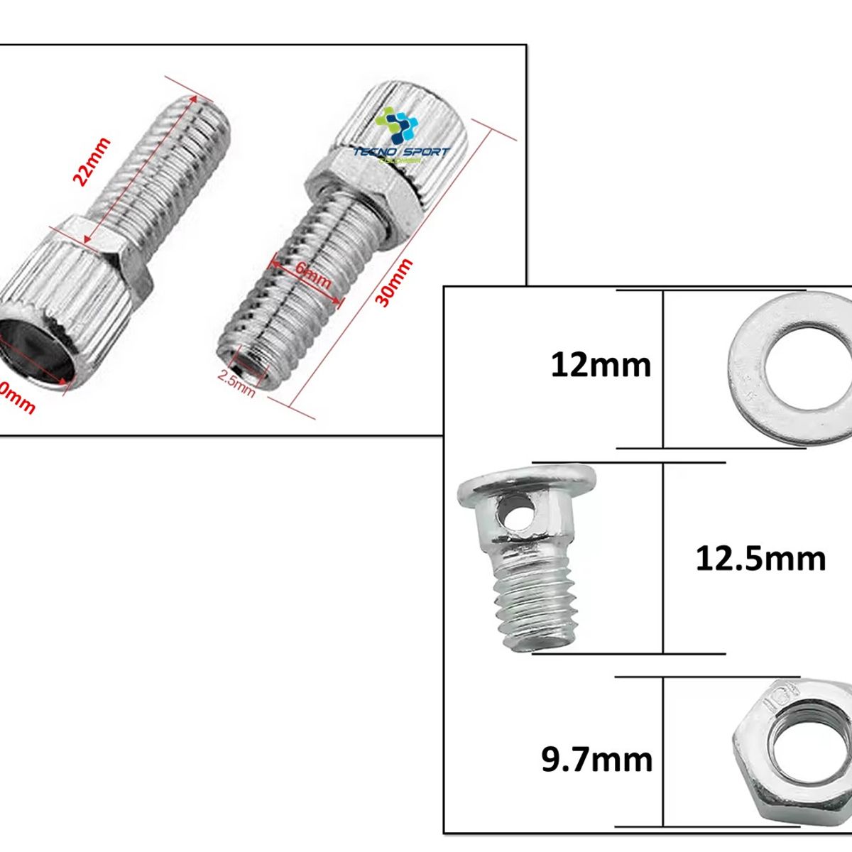 GENERICO - Tornillo Bicicleta Sujeta Cable + Regulador Freno X25 Und Agregar a favoritos