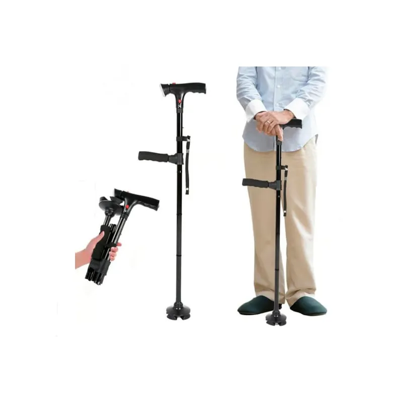 GENERICO - Trusty Cane Baston Ortopedico Plegable Con Linterna Luz Led AG-13