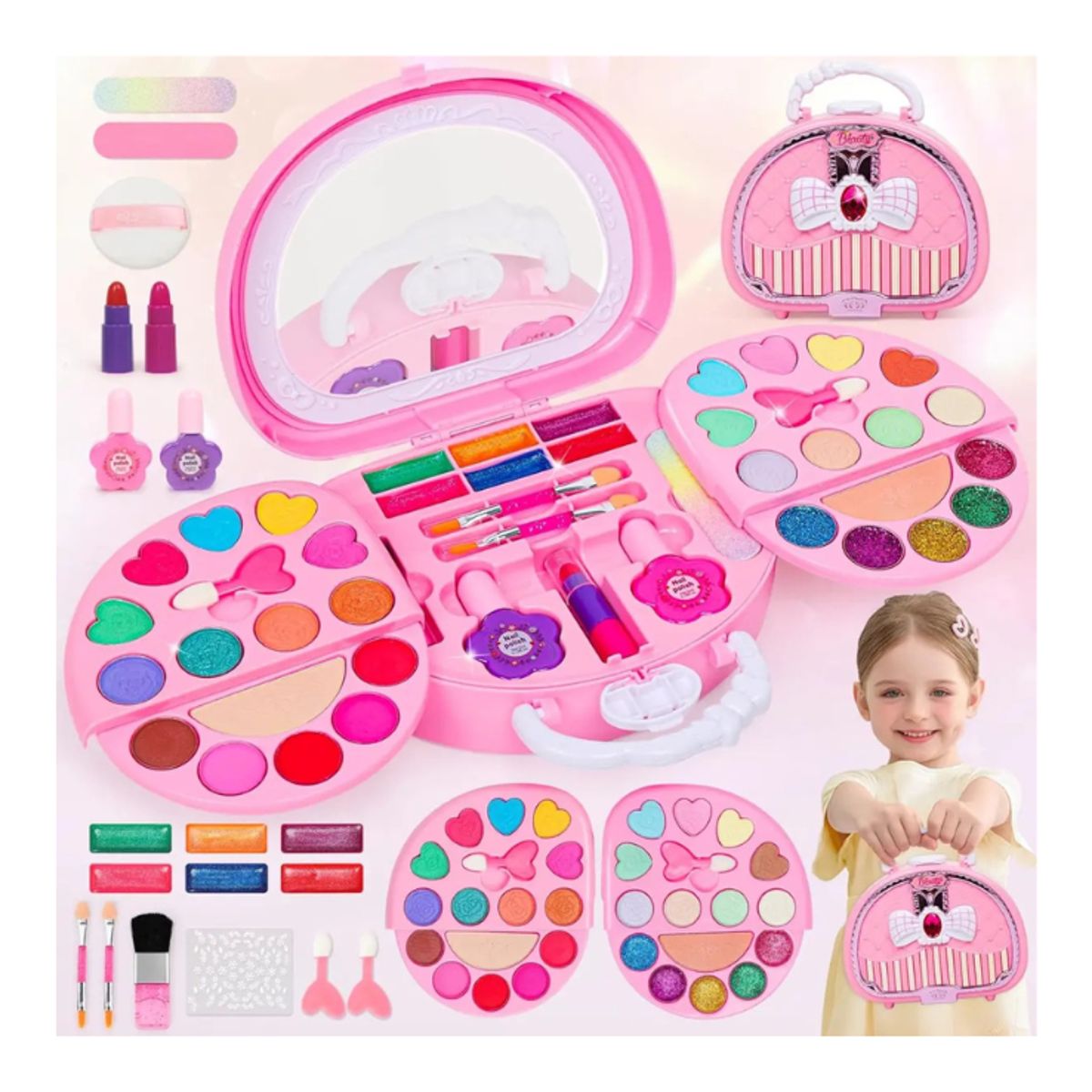 GENERICO - Juego de Kit de maquillaje para niñas