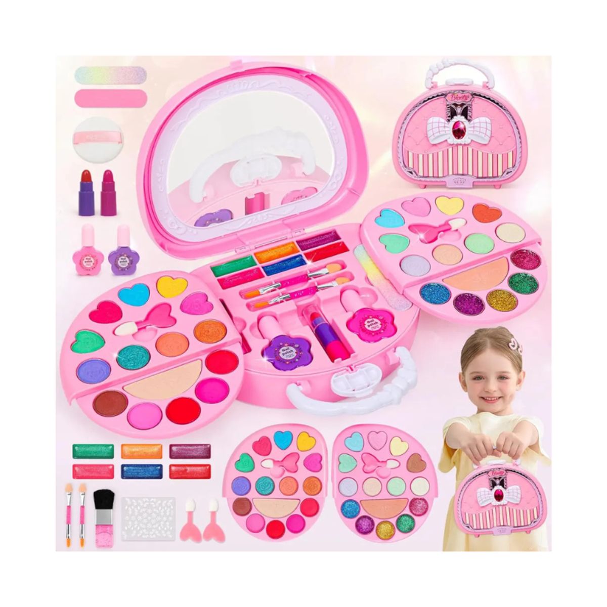 GENERICO - Juego de Kit de maquillaje para niñas