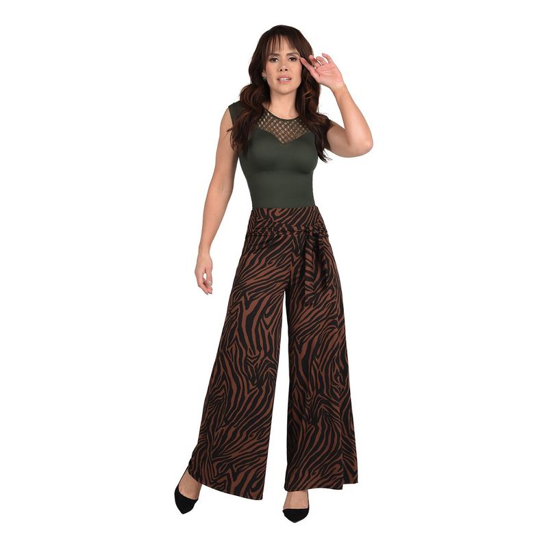 RITCHI - Pantalon Control Tipo Cebra Bota Ancha Y Cordon Ritchi