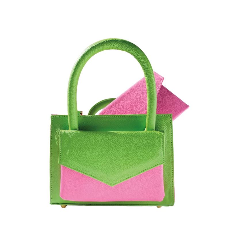 DALIUS - MiniBag  bolso pequeño Matcha Cherry en cuero