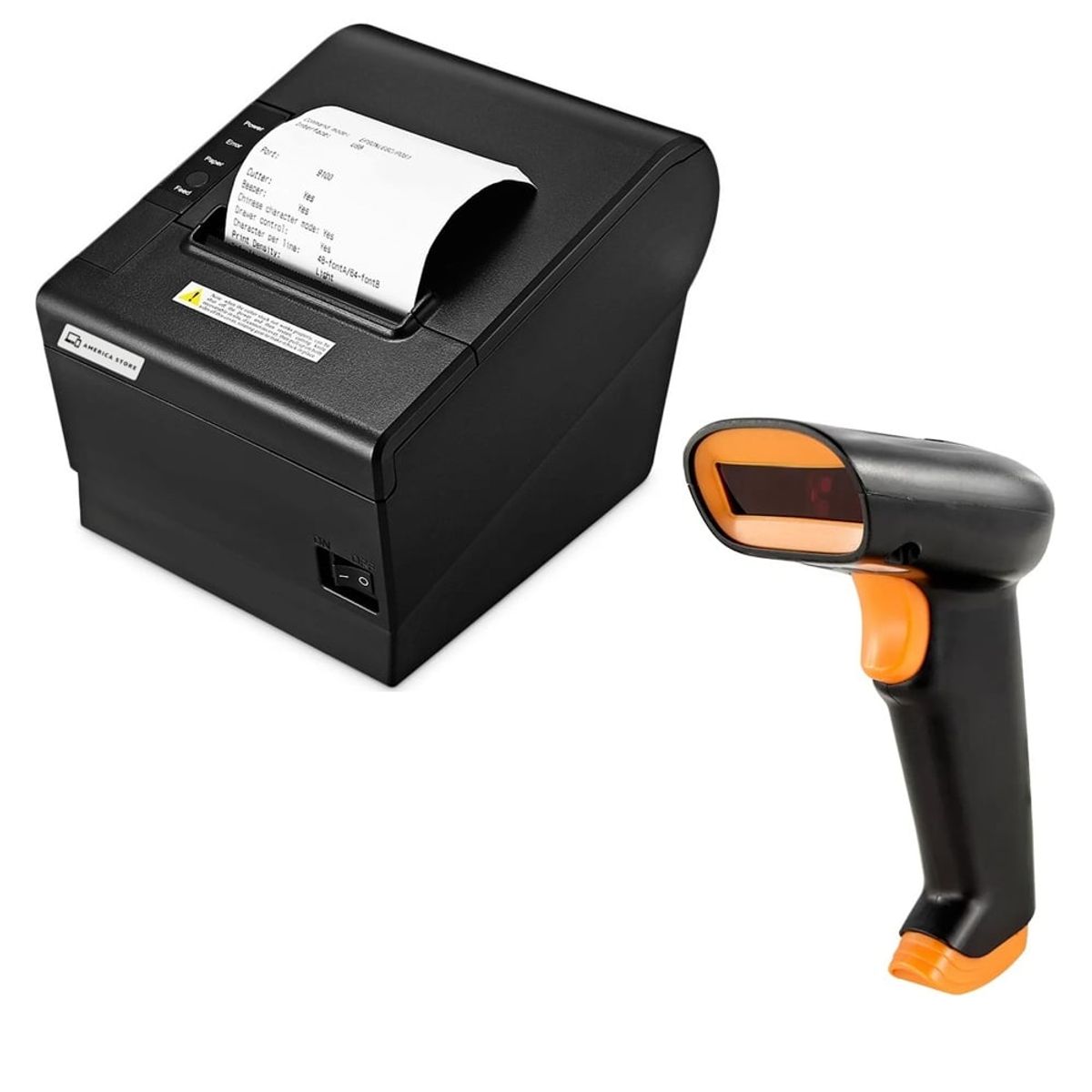 GENERICO - Combo Impresora Térmica De 80mm + Lector De Codigo De Barras