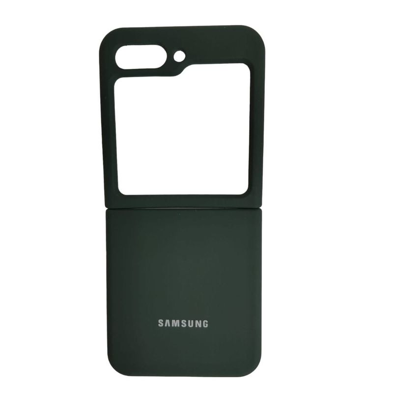 PYX - Estuche Compatible Samsung Z Flip 5 Silicone Case Verde Militar