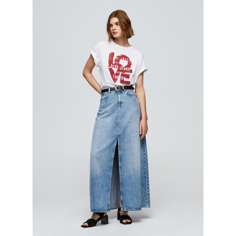 PEPE JEANS - Camisetas Pepe Jeans para Mujer NICOLETTA White