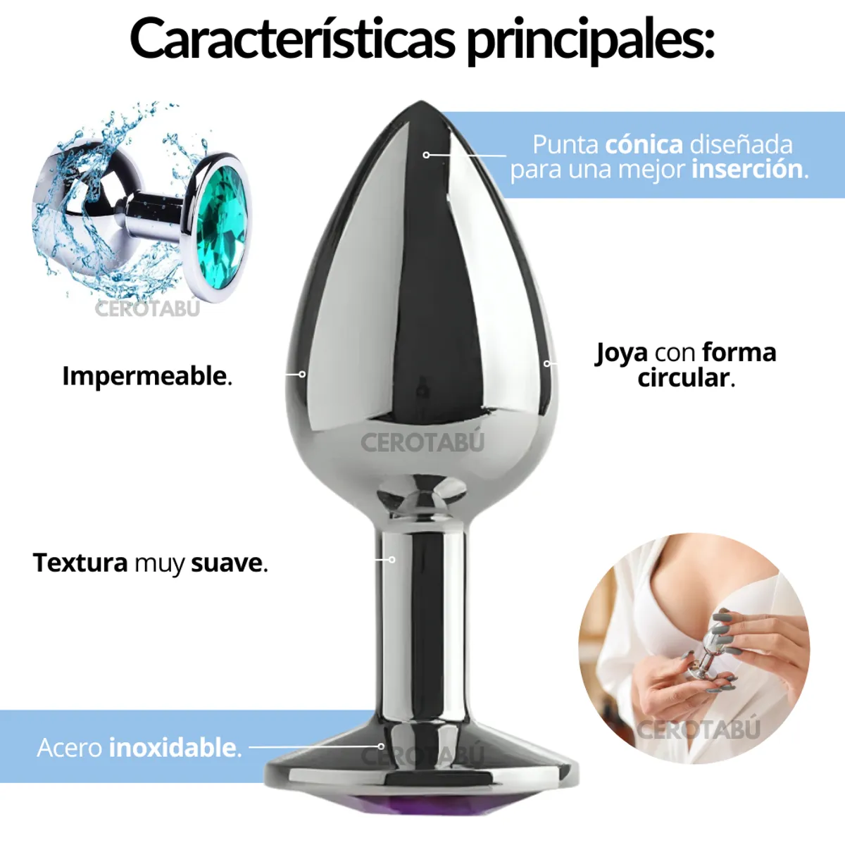 GENERICO - Plug Anal Dilatador Anal En Acero Talla S Juguete Sexual Rosado