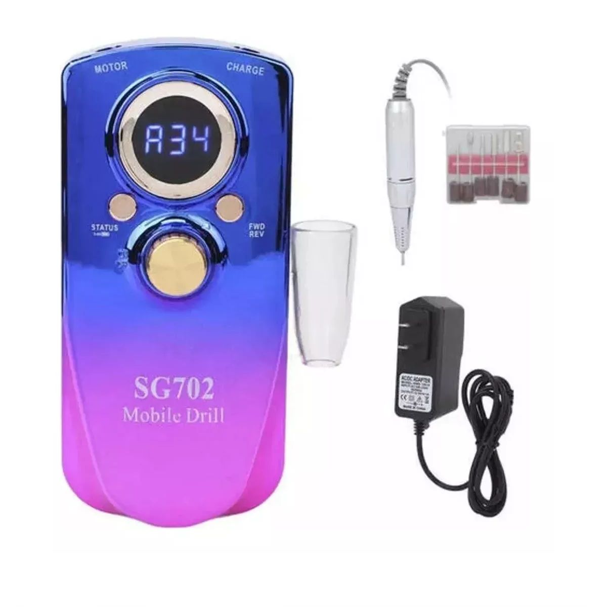 GENERICO - Pulidor De Uñas Portátil Recargable SG702 Inalámbrico