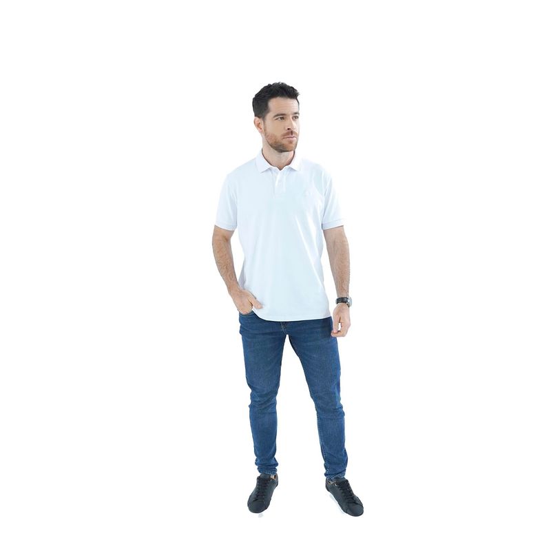 LAGUNA BLUE - Camiseta tipo polo para hombre blanca Laguna Blue