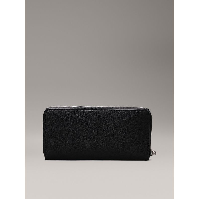 CALVIN KLEIN - Billetera negra con cremallera en el contorno Calvin Klein