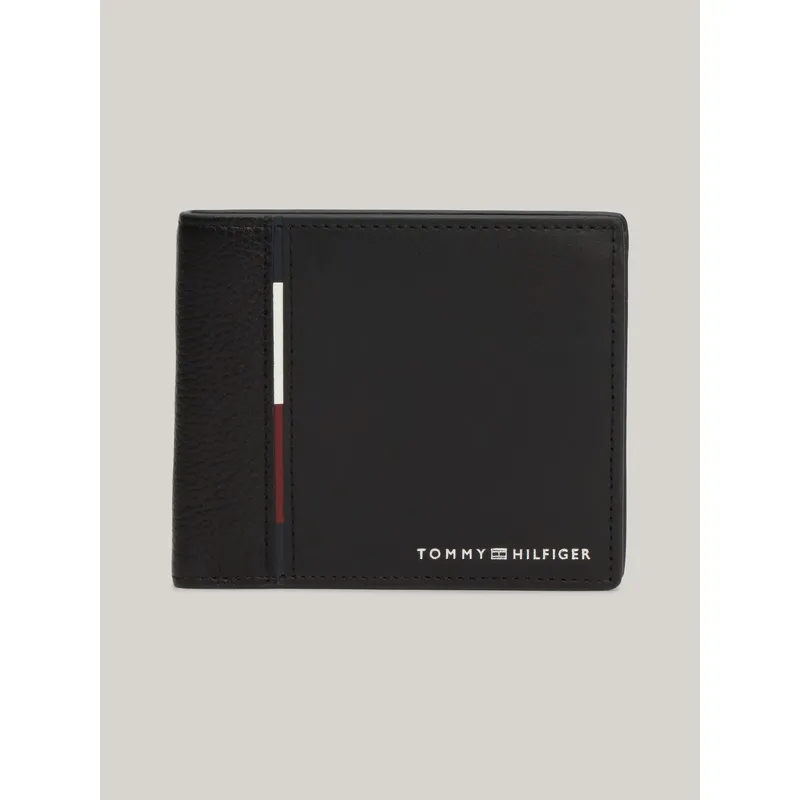 TOMMY HILFIGER - Billetera negra Casual de cuero Tommy Hilfiger