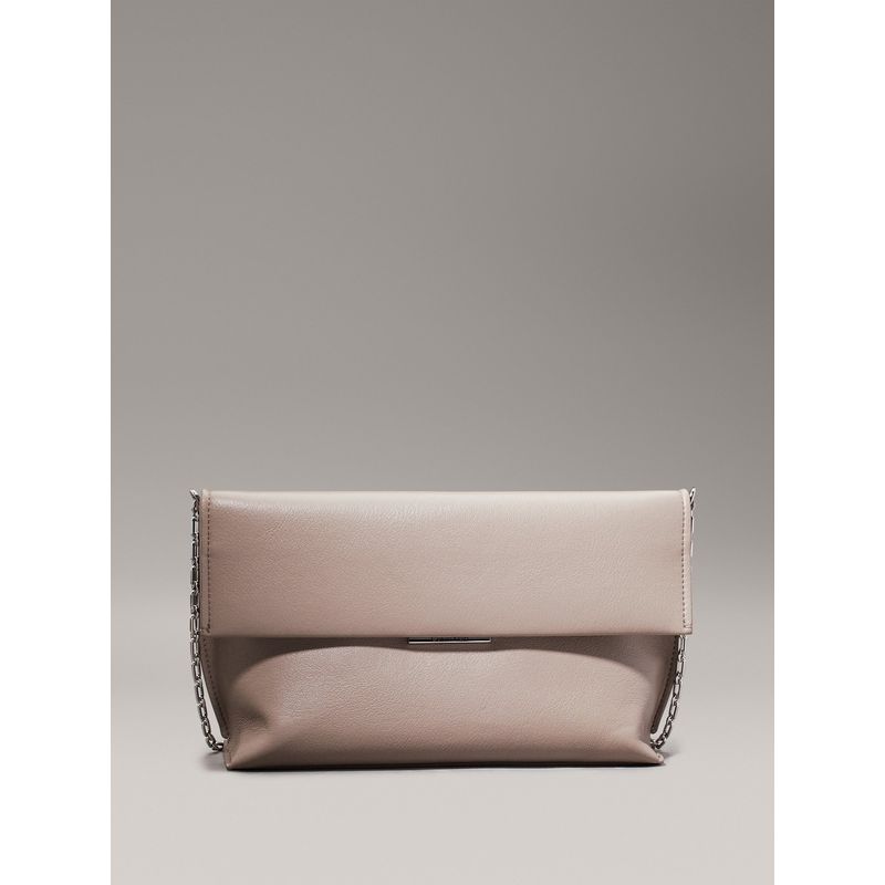 CALVIN KLEIN - Bolso gris de hombro granulado Calvin Klein