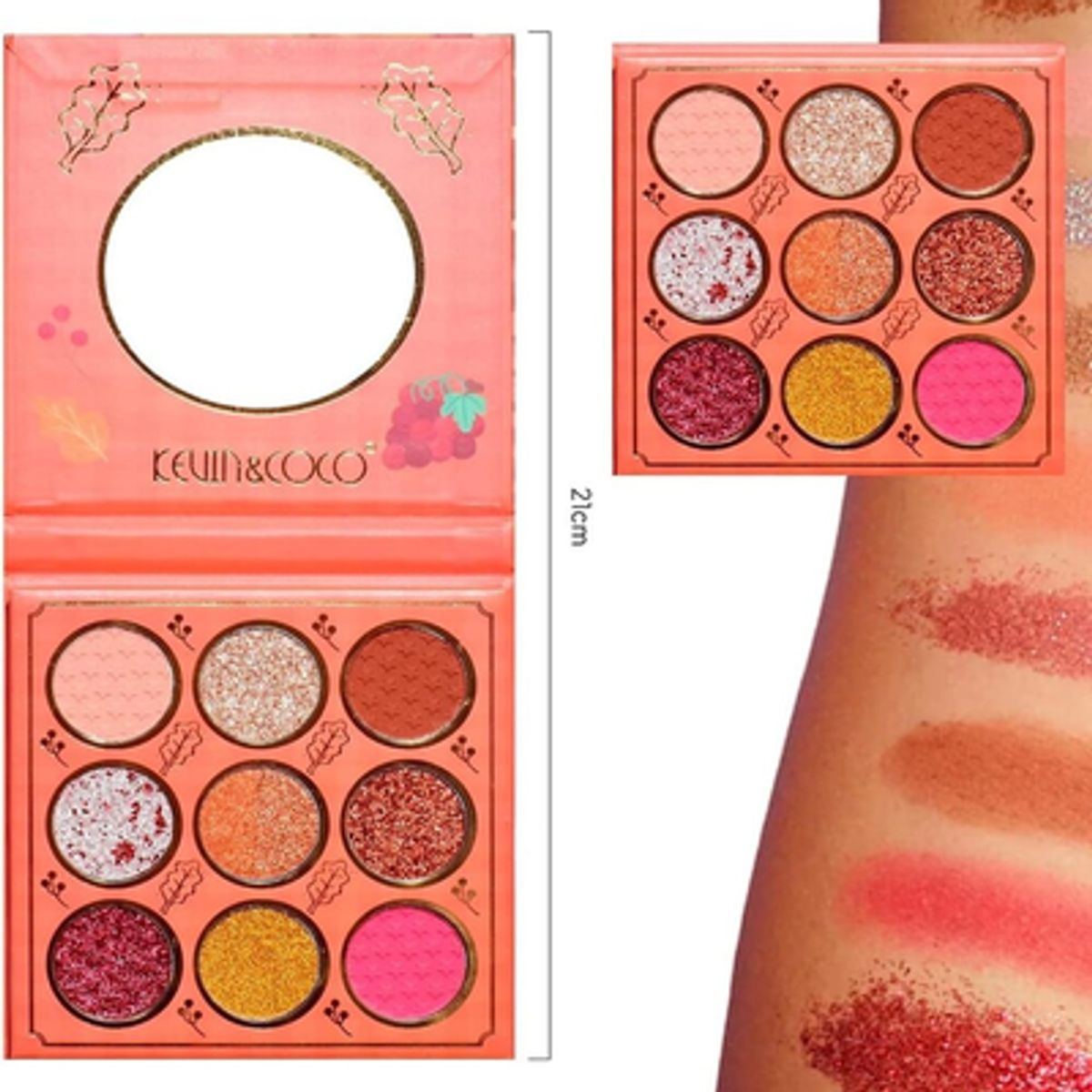 GENERICO - Sombra De 0jos Kevin Y Coco 9 Colores Encanto