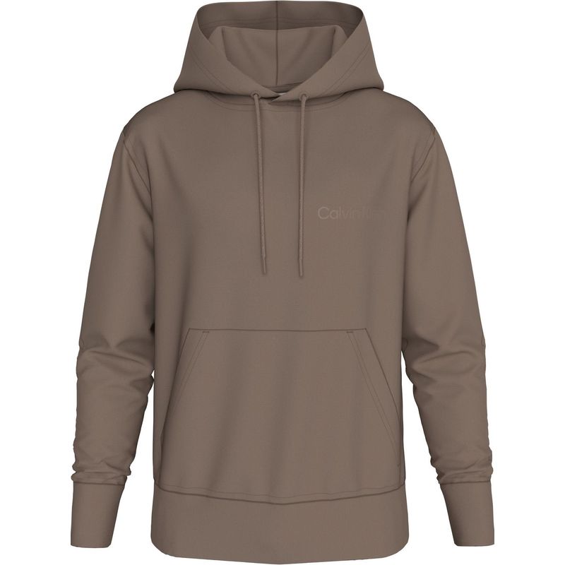 CALVIN KLEIN - Buzo Café Con Capota Y Logo Tonal Para Hombre