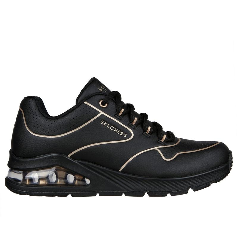 SKECHERS - Tenis Mujer Skechers Uno 2 Golden Trim - Negro