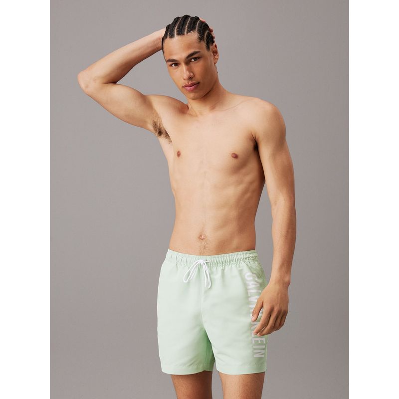 CALVIN KLEIN - Bermuda de Baño Verde de largo medio con cordón - Intense Power Calvin Klein