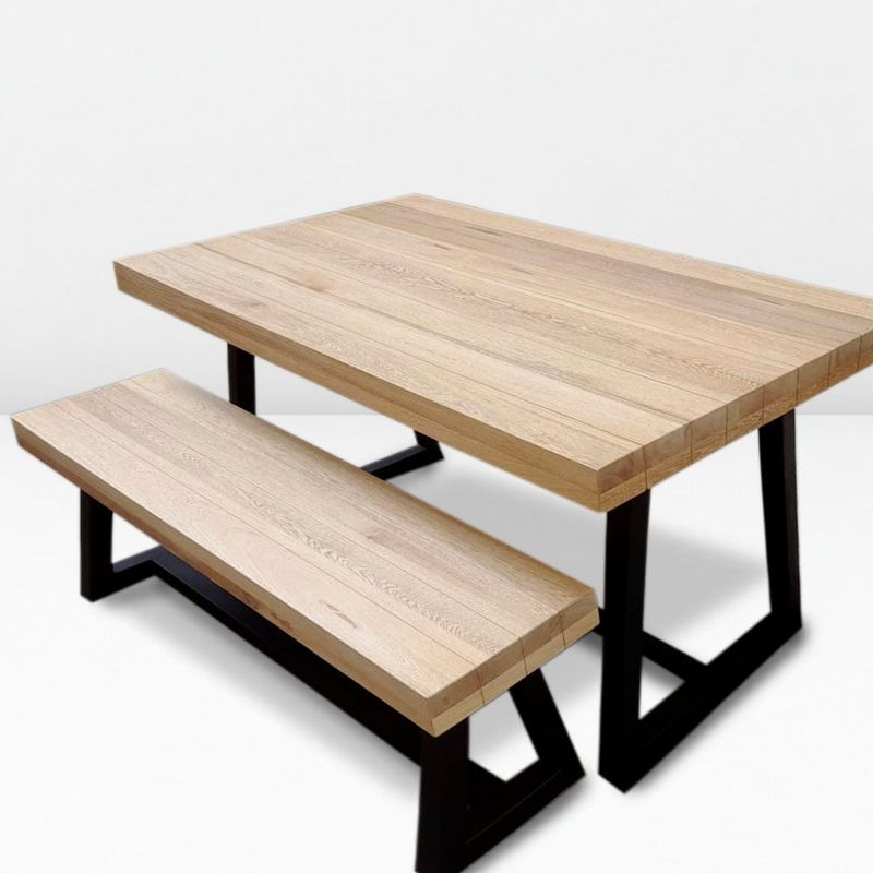 GENERICO - Juego de Comedor Qadra Eco Madera 180x80