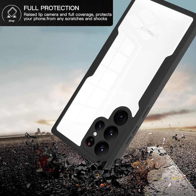 GENERICO - Estuche Protector Funda 2 En 1 Full 360 Para Samsung S25 Ultra Negro
