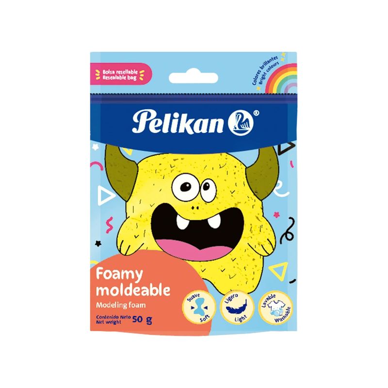 PELIKAN - Kit x 2 Foamy Moldeable Amarillo x 50Gr Pelikan