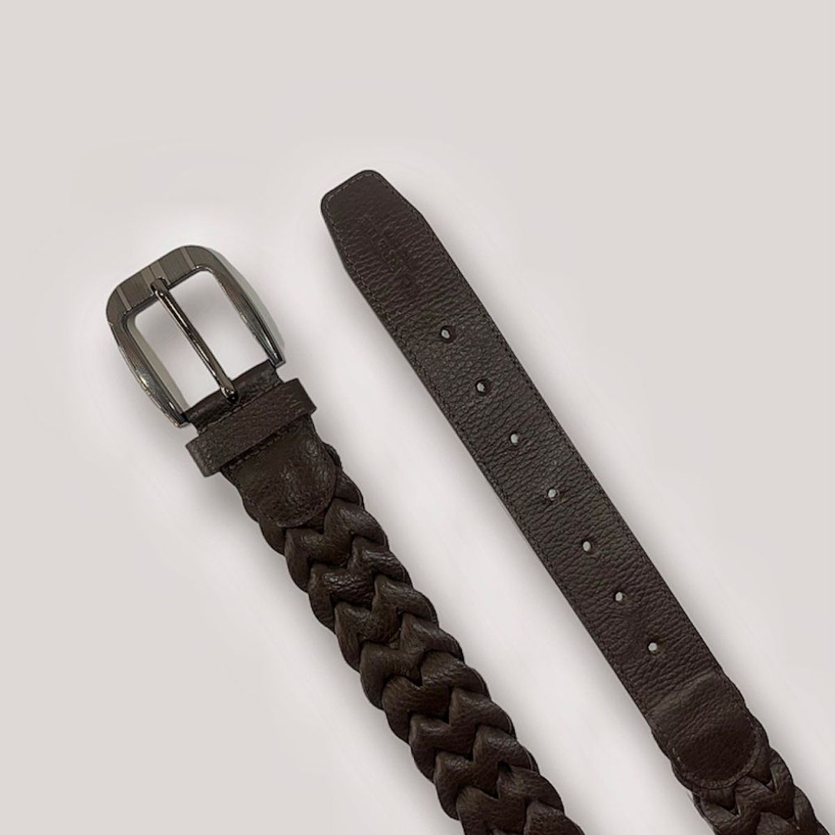 SCARPETTA - CINTURON HOMBRE CUERO TRENZADO SPPINA