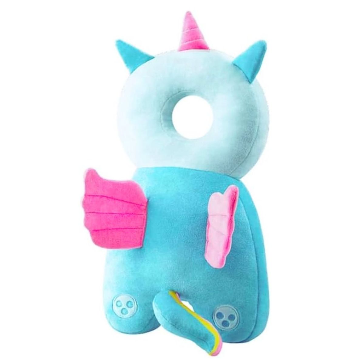 ONE PIXEL - Almohadilla Antigolpes Cabeza y Espalda para Bebé Unicornio