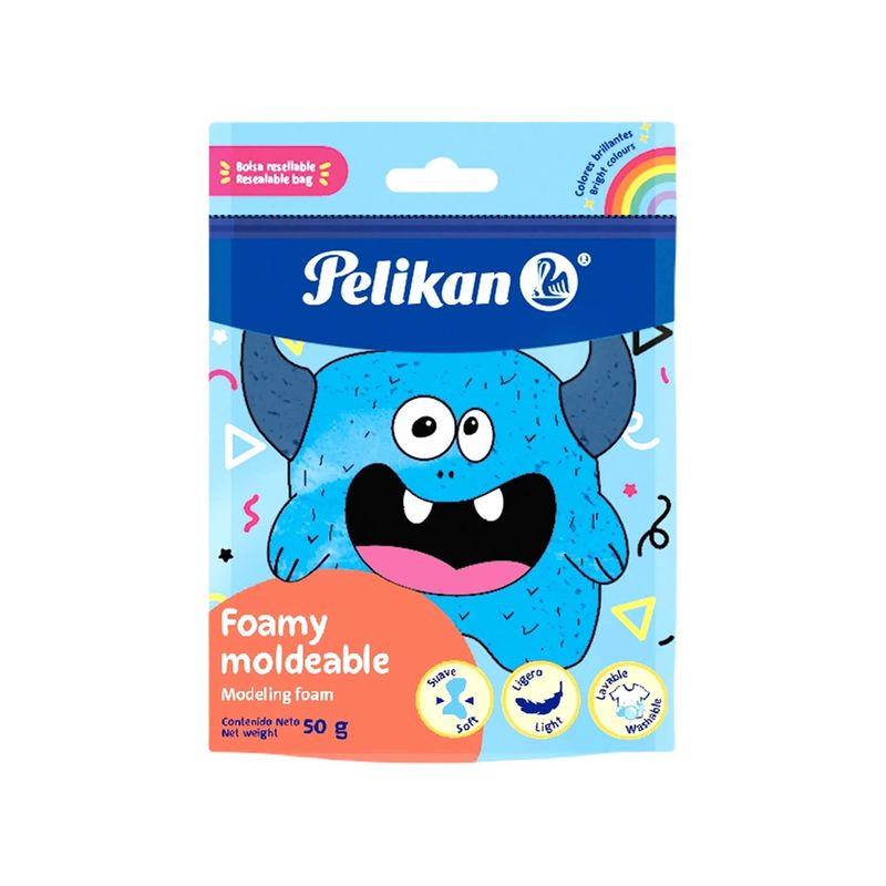 PELIKAN - Kit x 2 Foamy Moldeable Azul Claro x 50Gr Pelikan