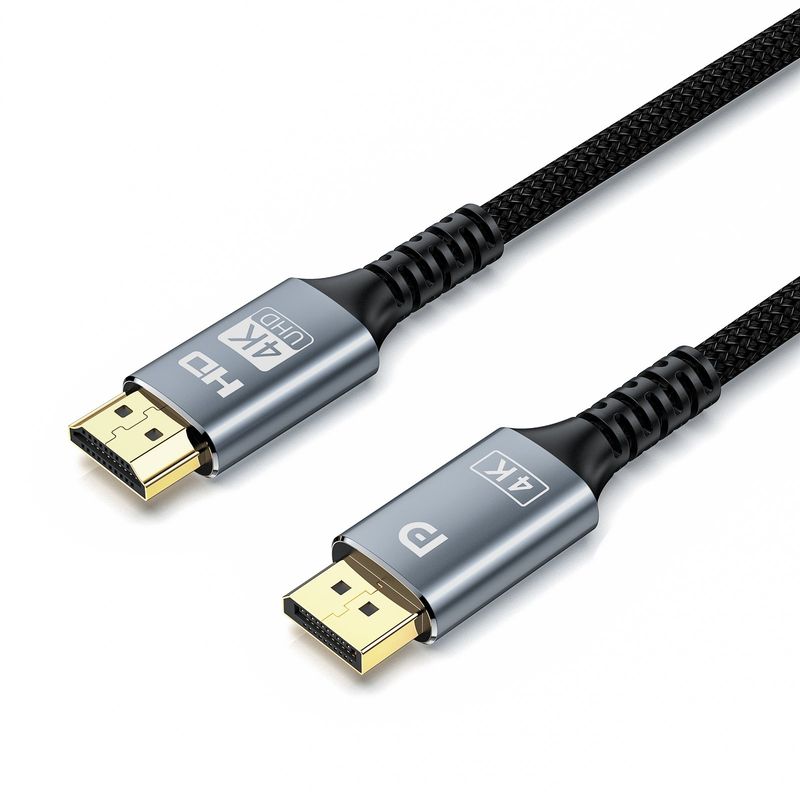 GENERICO - Cable Displayport A Hdmi 3m 4k 2k 60hz 1080p 120hz Trenzado