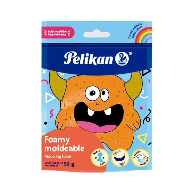 PELIKAN - Kit x 2 Foamy Moldeable Naranja x 50Gr Pelikan
