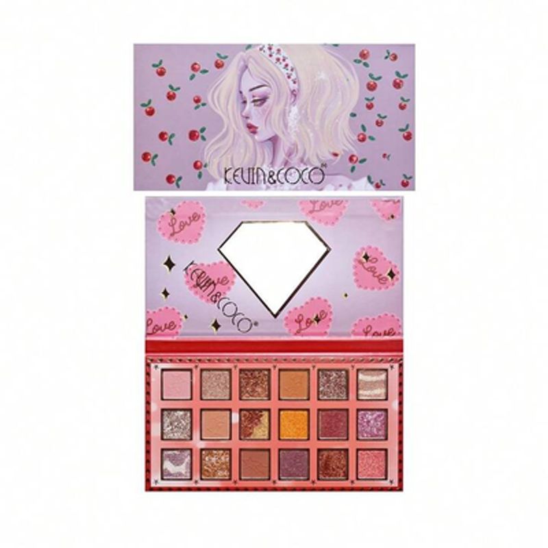 GENERICO - Sombras De Ojos Kevin y Coco X18 Colores Cherry Girl
