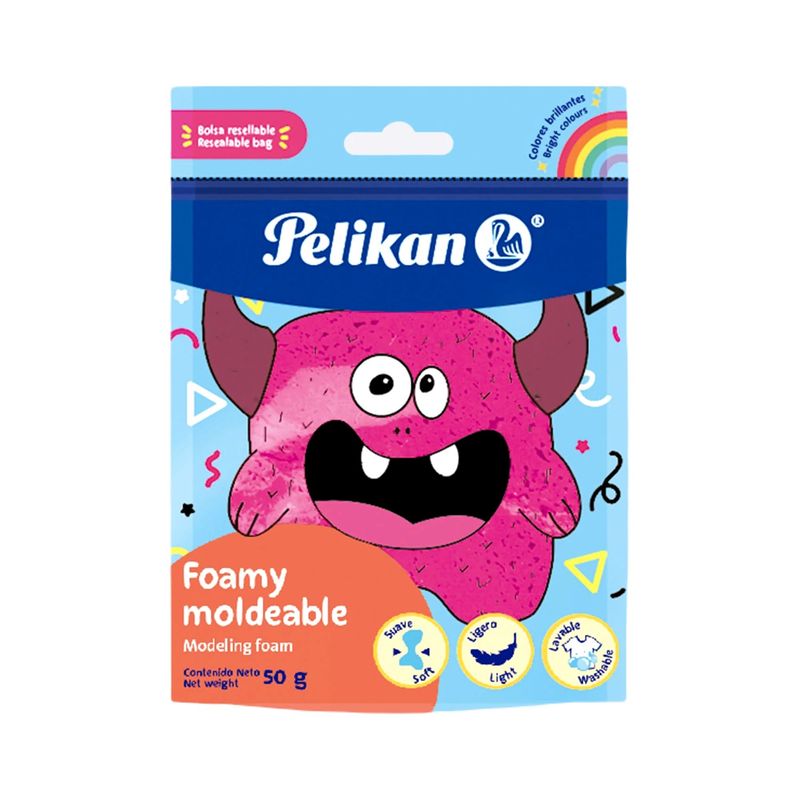 PELIKAN - Kit x 2 Foamy Moldeable Fucsia x 50Gr Pelikan