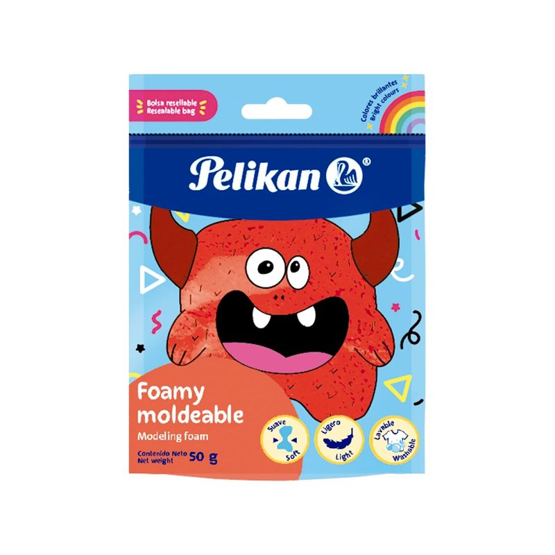 PELIKAN - Kit x 2 Foamy Moldeable Roja x 50Gr Pelikan