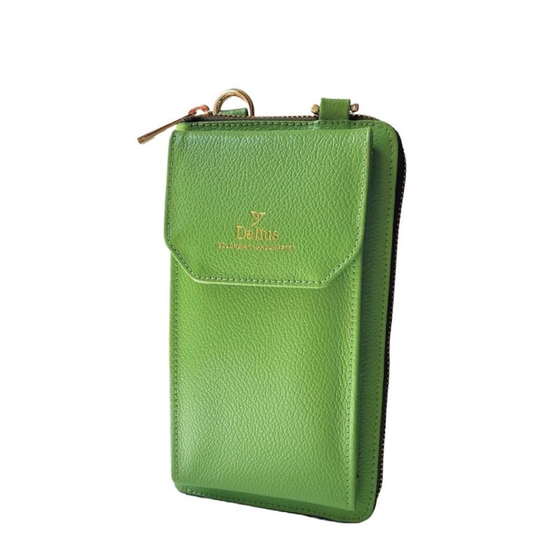 DALIUS - Phonebag  porta celular verde trébol en cuero