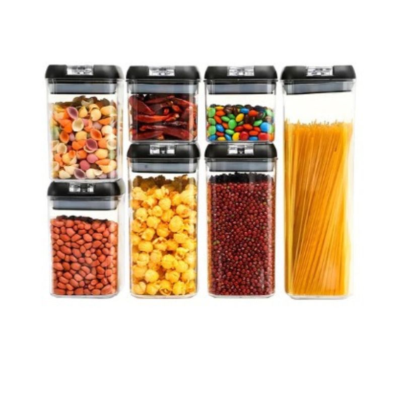 GENERICO - Organizador Frasco Hermetico Cocina Tupper Recipiente Set X7