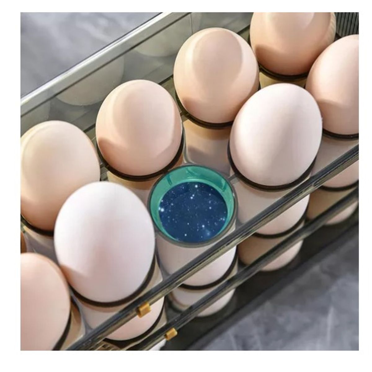 GENERICO - Organizador Estante De Huevos Para Nevera Encimera 3 Niveles